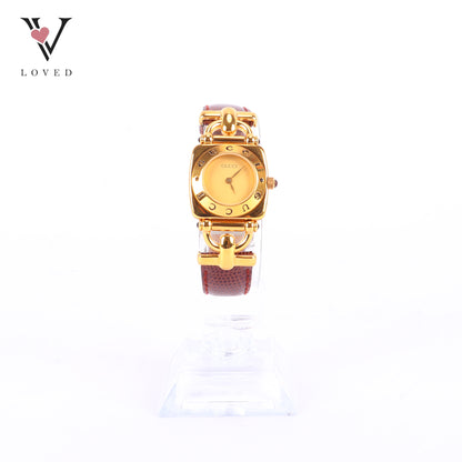 Gucci Watch Horsebit Vintage G300L Gold Plated Leather
