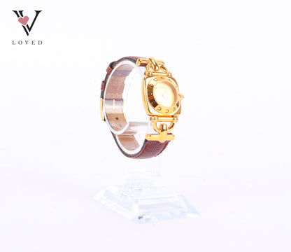 Gucci Watch Horsebit Vintage G300L Gold Plated Leather