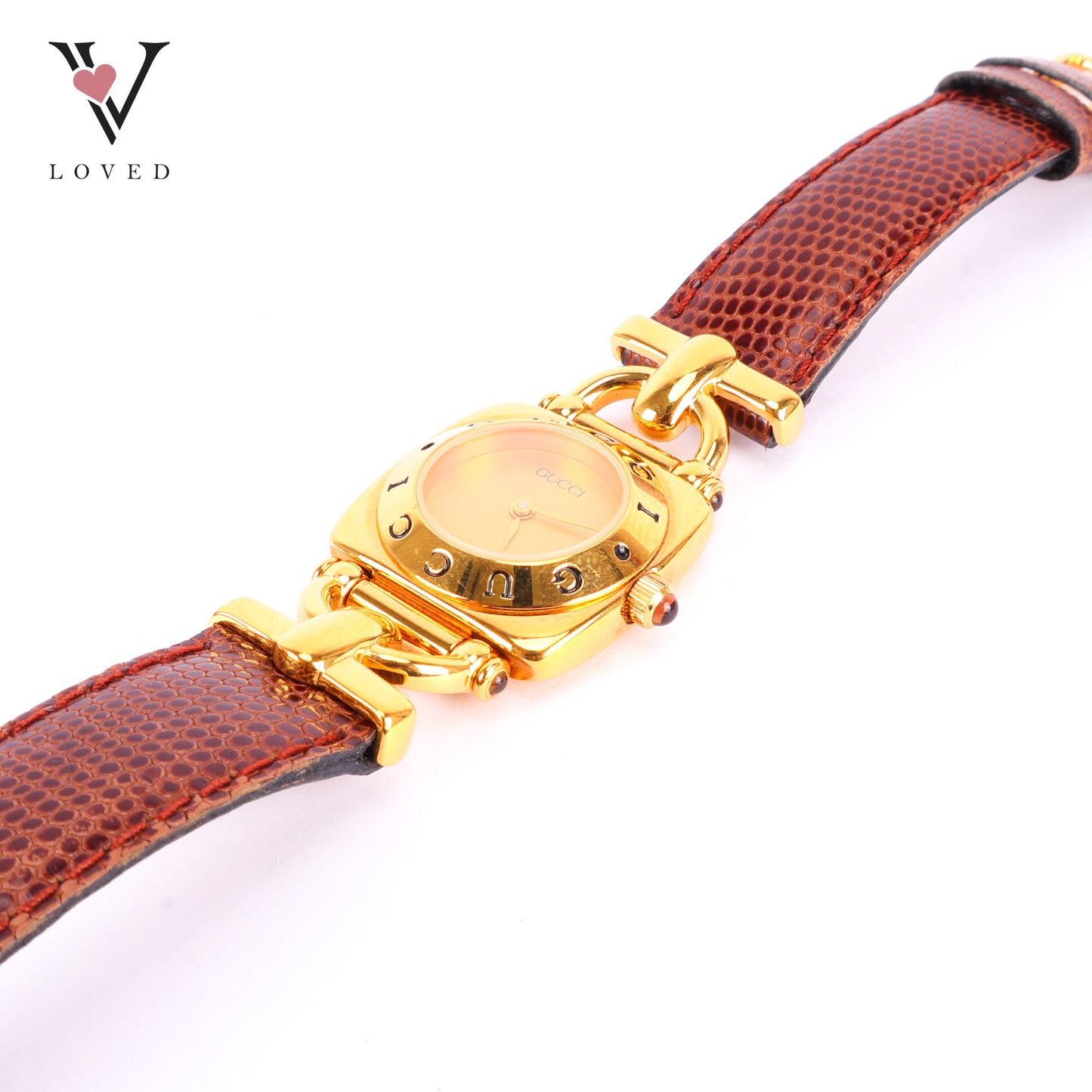 Gucci Watch Horsebit Vintage G300L Gold Plated Leather
