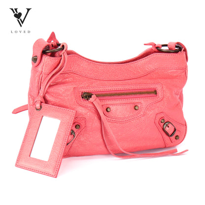 Hip Leather Crossbody Bag In Pink