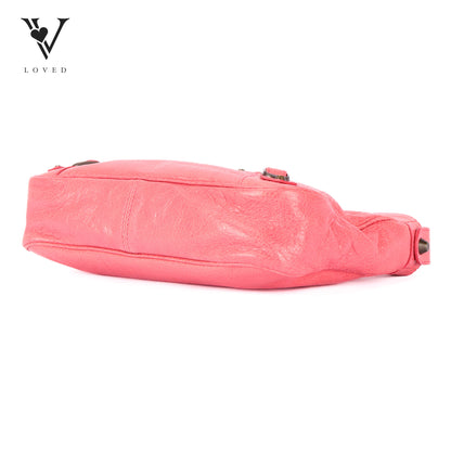 Hip Leather Crossbody Bag In Pink
