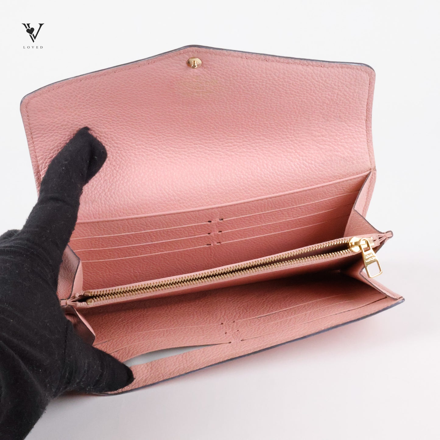 Empreinte Sarah Wallet in Rose Poudre