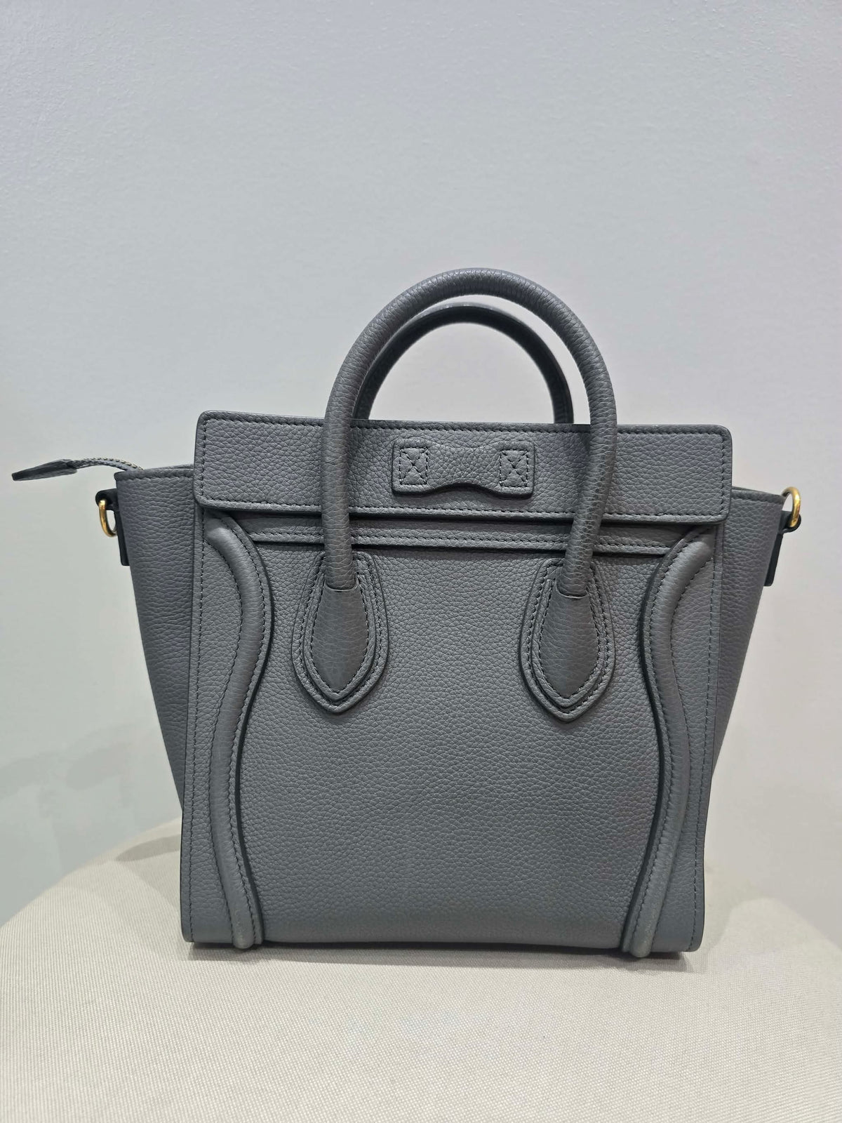 Celine Nano Luggage Tote Bag in Grey
