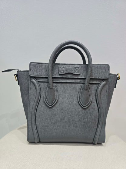 Celine Nano Luggage Tote Bag in Grey