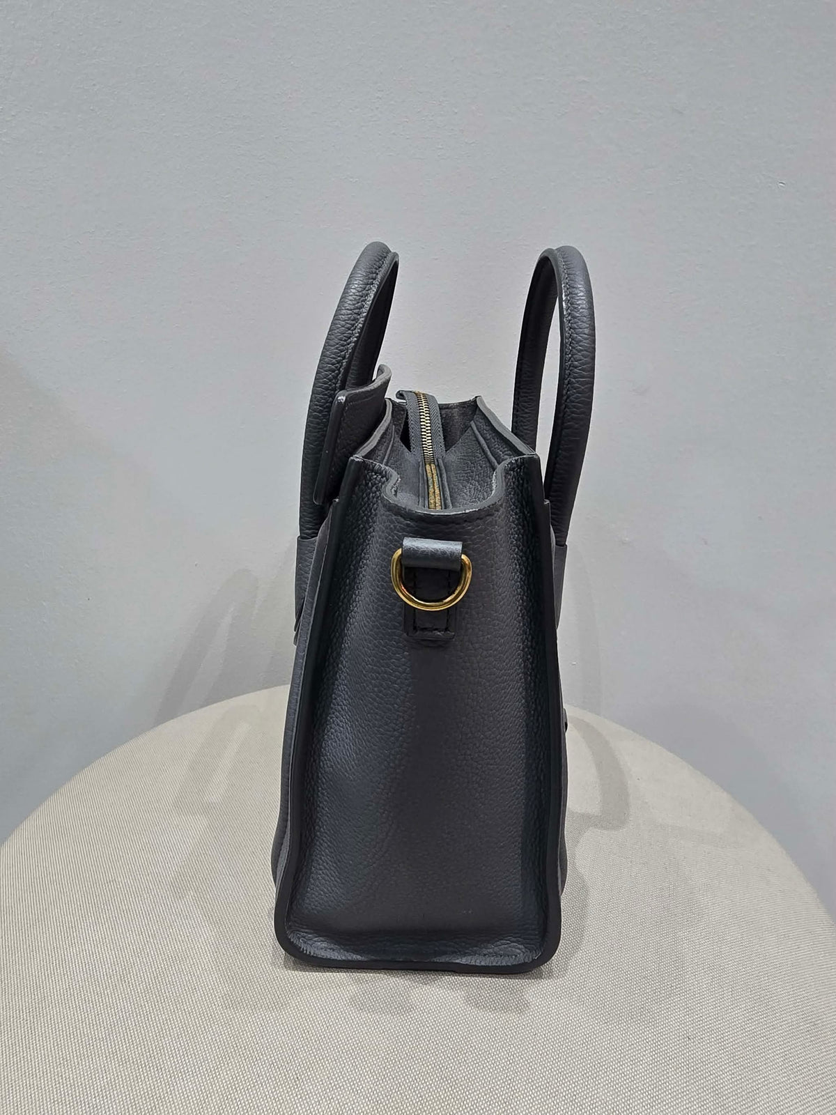 Celine Nano Luggage Tote Bag in Grey