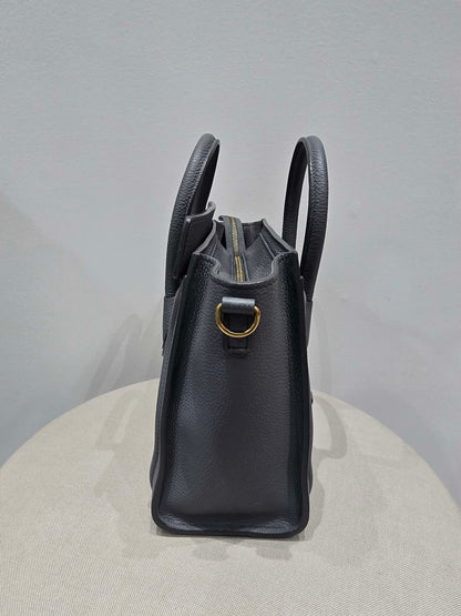 Celine Nano Luggage Tote Bag in Grey