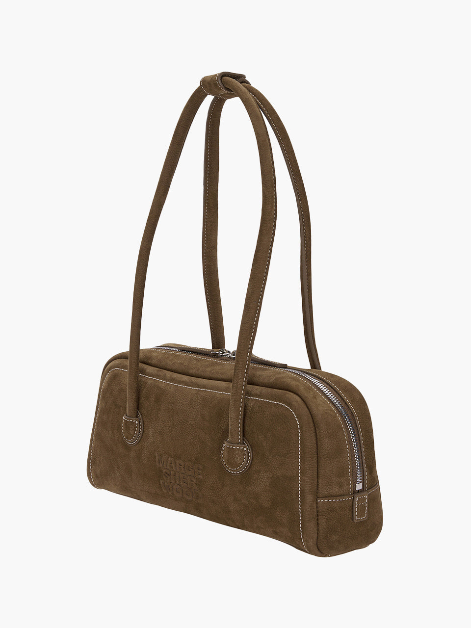 Soft Baguette Bag In Chestnut Nubuck