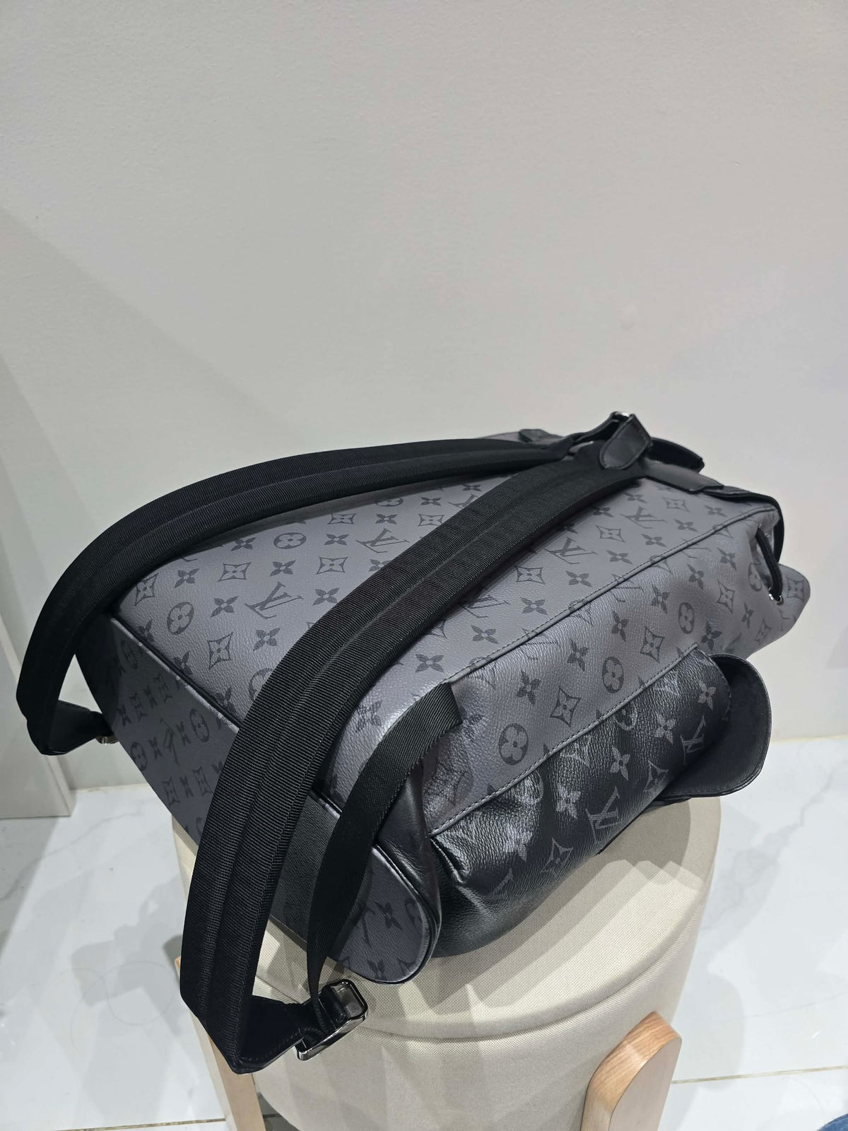 Louis Vuitton Christopher Backpack in Monogram Eclipse Grey