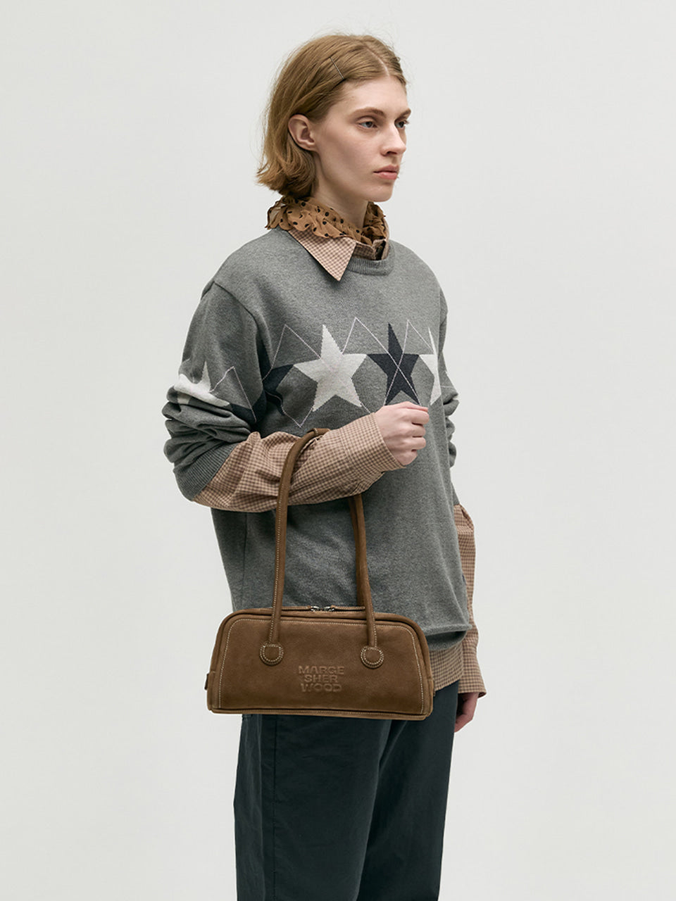 Soft Baguette Bag In Chestnut Nubuck