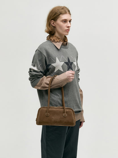 Soft Baguette Bag In Chestnut Nubuck