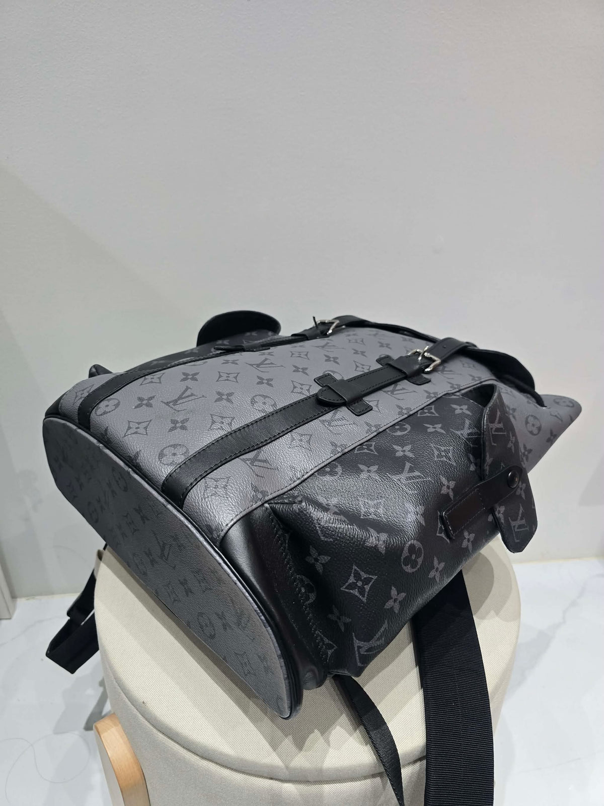 Louis Vuitton Christopher Backpack in Monogram Eclipse Grey