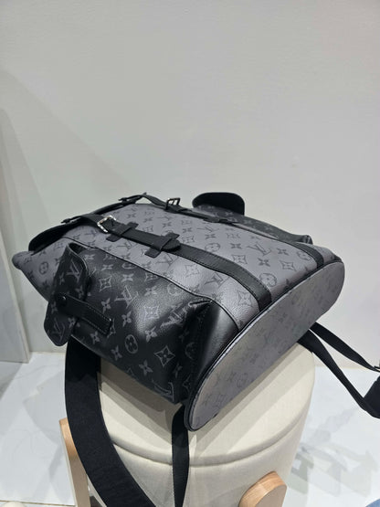 Louis Vuitton Christopher Backpack in Monogram Eclipse Grey