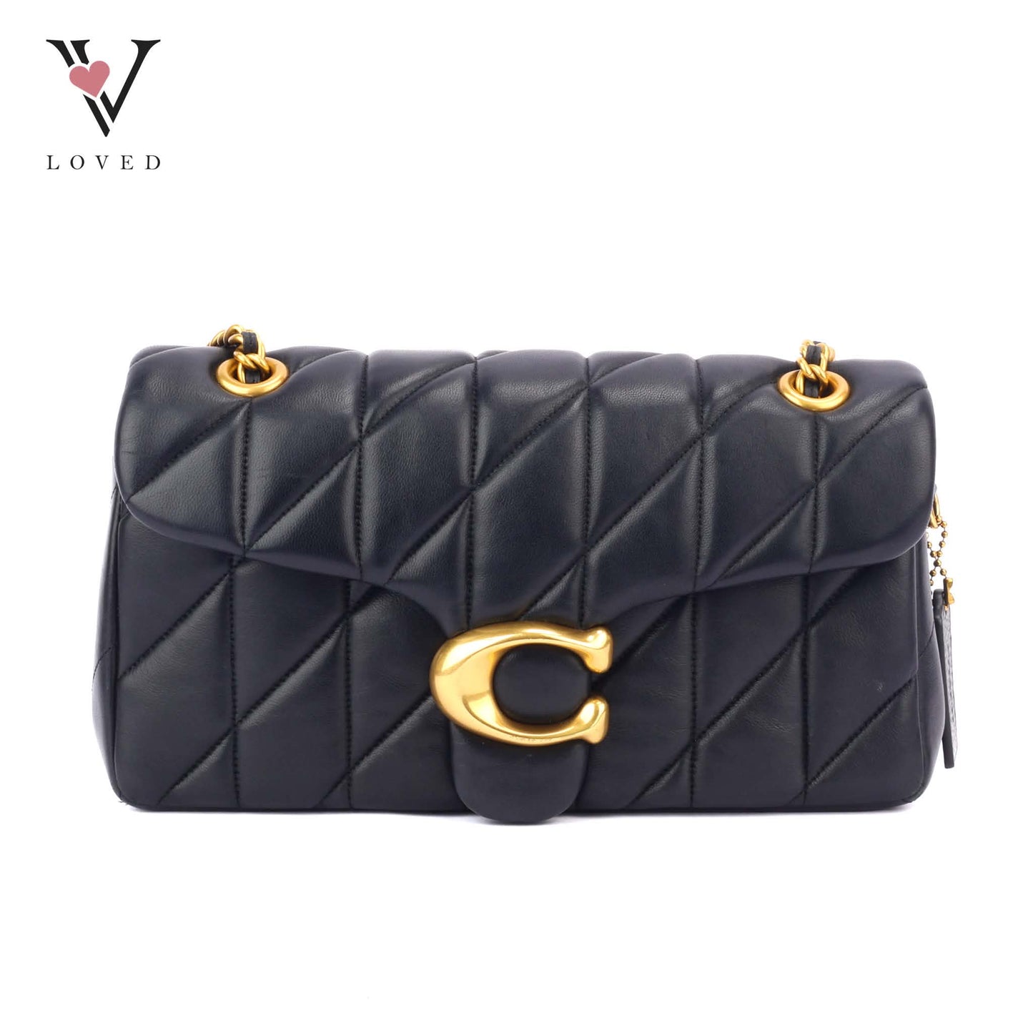 Coach Tabby Quilted Shoulder Bag 26 In Black Quilted Leather