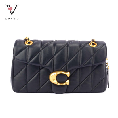 Coach Tabby Quilted Shoulder Bag 26 In Black Quilted Leather